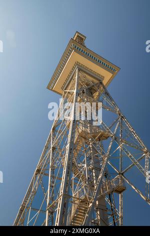 Berliner Funkturm , Westend, ICC, Messedamm, Messegelände, Berlin, Deutschland mcpins *** Berlin radio Tower, Westend, ICC, Messedamm, Exhibition Grou Foto Stock