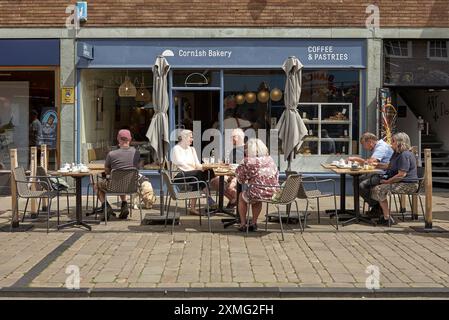 Pavement Cafe Stratford Upon Avon, Warwickshire, Inghilterra, Regno Unito, Foto Stock