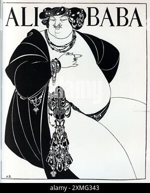 Copertina di Alibaba, illustrazione di Aubrey Beardsley Foto Stock