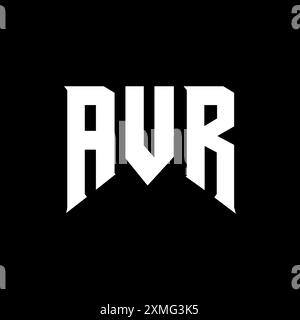 Design del logo lettera AVR per l'azienda tecnologica. Combinazione di colori bianco e nero con logo AVR. Logo AVR, vettore AVR, design AVR, icona AVR, alph AVR Illustrazione Vettoriale