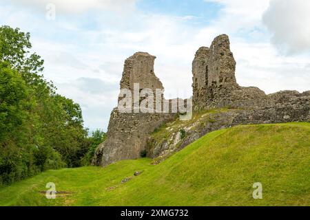 Castle Ruins, Montgomery, Powys, Galles Foto Stock