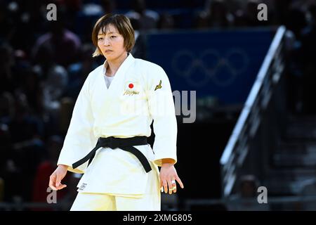 Parigi, Francia. 27 luglio 2024. Natsumi Tsunoda ( JPN ), Judo, donne -48 kg finale durante i Giochi Olimpici di Parigi 2024 il 27 luglio 2024 all'Arena Champ de Mars di Parigi, Francia Foto Stock