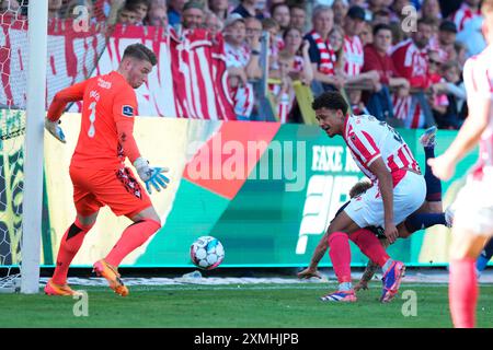 Aalborg, Danimarca. 28 luglio 2024. Superliga match tra AAB e Silkeborg IF ad Aalborg Portland Park domenica 28 luglio 2024. (Foto: Henning Bagger/Scanpix 2024) credito: Ritzau/Alamy Live News Foto Stock