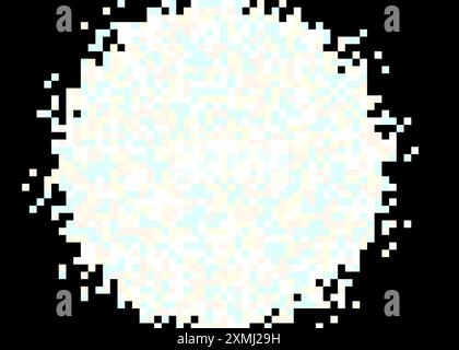 Sale bianco o zucchero in polvere, particelle di polvere volanti. Cristallo di grana di polvere a forma di spirale con raggi. Granuli di sabbia o farina frantumati Illustrazione Vettoriale