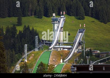 Orlen Arena Oberstdorf - Allgäu (collina del salto con gli sci) in estate, Germania 16 luglio 2024 Foto Stock