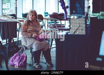 The Summer Goth Market, Stockport, 28 luglio 2024 Foto Stock