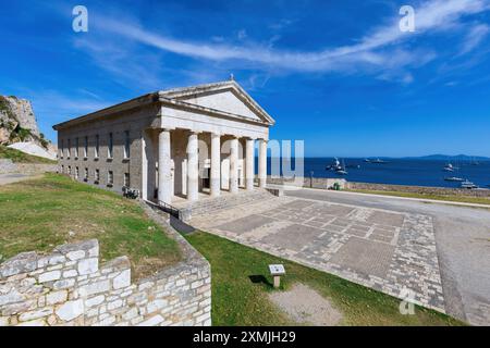 Corfù, 10 giugno 2024: Isole Ionie della Grecia Corfù. Vista panoramica della città di corfù Foto Stock