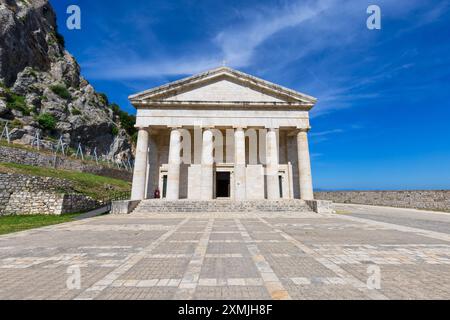 Corfù, 10 giugno 2024: Isole Ionie della Grecia Corfù. Vista panoramica della città di corfù Foto Stock