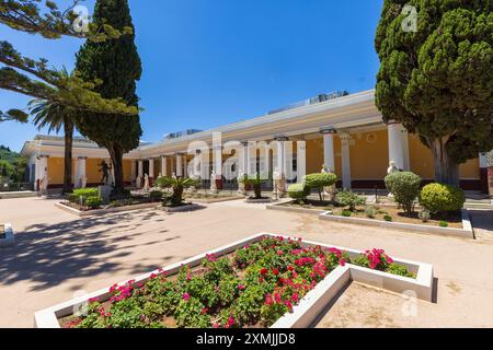 Corfù, 10 giugno 2024: Isole Ionie della Grecia Corfù. Hous di Sisi l'achilleion Foto Stock