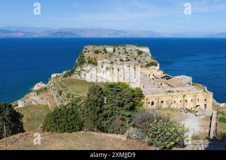 Corfù, 10 giugno 2024: Isole Ionie della Grecia Corfù. Vista panoramica della città di corfù Foto Stock