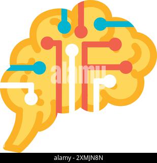 Intelligenza azione attività cerebrale Illustrazione Vettoriale
