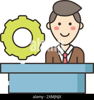 Icona Gestione fornitori Illustrazione Vettoriale