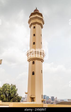 Minareto della Moschea Nazionale Uganda a Kampala, Uganda Foto Stock