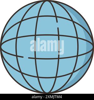 Icona Globe Web Illustrazione Vettoriale