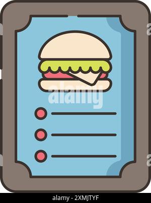 Icona Web del menu Burger Illustrazione Vettoriale