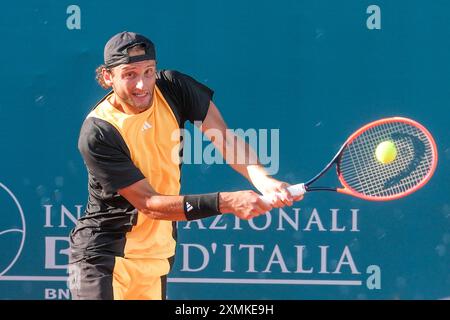 Federico Arnaboldi dall'Italia in azione durante gli internazionali di Verona - il torneo di tennis ATP Challenger 100 presso lo Sports Club Verona il 27 luglio 2024, Foto Stock