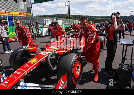 28.07.2024, Circuit de Spa-Francorchamps, Spa-Francorchhamps, Formula 1 Rolex Belgian Grand Prix 2024, im Bild Carlos Sainz Jr. (ESP), Scuderia Ferrari HP crediti: Alessio De Marco/Alamy Live News Foto Stock