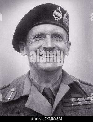 Feldmaresciallo Bernard Law Montgomery, i visconte Montgomery di Alamein Foto Stock