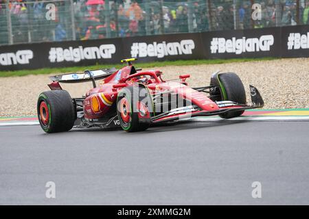 Carlos Sainz Jr. (ESP), Scuderia Ferrari HP27.07.2024, Circuit de Spa-Francorchamps, Spa-Francorchhamps, Formula 1 Rolex Gran Premio del Belgio 2024, im Bild Foto Stock