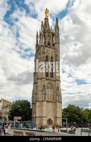 Campanile della Cattedrale di St Andre de Bordeaux, Nouvelle Aquitaine, Francia Foto Stock