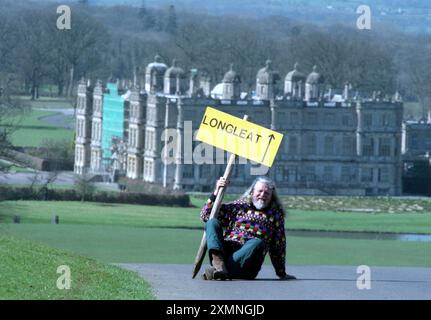 Lord Bath a Longleat e cartello 27 marzo 1999 foto di Roger Bamber Foto Stock