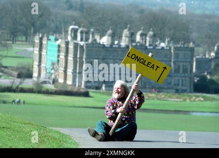 Lord Bath a Longleat e cartello 27 marzo 1999 foto di Roger Bamber Foto Stock