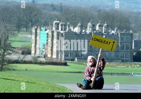 Lord Bath a Longleat e cartello 27 marzo 1999 foto di Roger Bamber Foto Stock