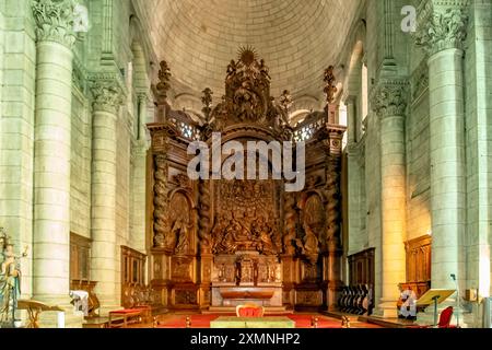 All'interno della Cattedrale Saint-Front, Perigueux, Nouvelle Aquitaine, Francia Foto Stock