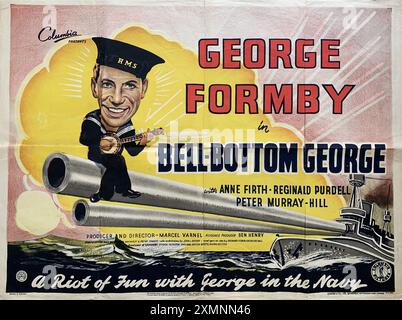 Versione originale poster British Quad per GEORGE FORMBY in BELL-BOTTOM GEORGE 1944 produttore / regista MARCEL VARNEL Columbia British Productions / Columbia Pictures Corporation Foto Stock