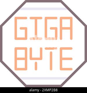 Gigabyte Illustrazione Vettoriale