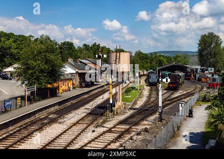 Buckfastleigh Station sulla South Devon Railway Heritage Line, Devon, Inghilterra, Regno Unito Foto Stock
