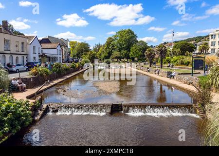 Dawlish Water, noto anche come The Brook, Dawlish, Devon, Regno Unito Foto Stock