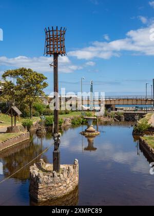 Il faro di Dawlish Water, noto anche come The Brook, Dawlish, Devon, Regno Unito Foto Stock