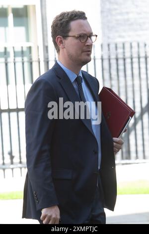 Londra, Regno Unito. 29 luglio 2024. Darren Jones - Capo Segretario al Tesoro parte da una riunione di gabinetto a Downing Street: Justin ng/Alamy Live News. Foto Stock
