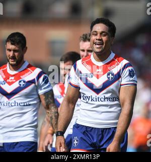 Wakefield, Inghilterra - 28 luglio 2024 - Derrell Olpherts di Wakefield Trinity. Campionato Betfred di Rugby League, Wakefield Trinity vs Featherstone Rovers al DIY Kitchens Stadium, Wakefield, UK Dean Williams Foto Stock