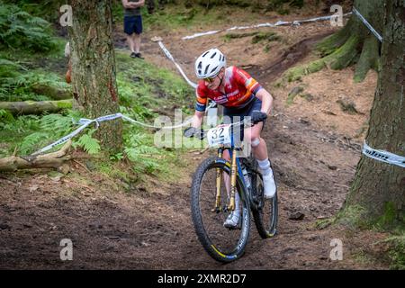 MTB Cross-country National Championships, Dalby Forest, North Yorkshire luglio 2024. Foto Stock