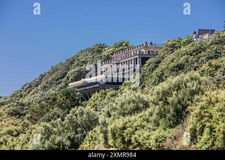 La Leas Cliff Hall di Folkestone fotografata dal basso. Foto Stock