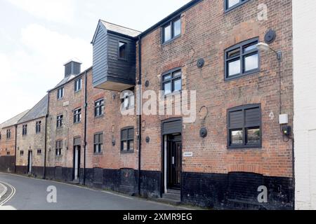 "The Maltings", ex maltings del XIX secolo e magazzino convertito in appartamenti, King's Lynn, Norfolk Foto Stock