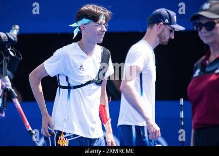Parigi, Francia. 29 luglio 2024. Baptiste Addis (fra) - TIR a l'Arc par Equipes Homme - tiro con l'arco, evento a squadre maschile di tiro con l'arco, quarti di finale durante i Giochi Olimpici di Parigi 2024 crediti: DPPI Media/Alamy Live News Foto Stock