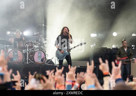 Foo Fighters Perforning al Roskilde Festival 2024 Foto Stock