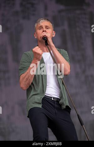 Keane si esibisce il terzo giorno al Latitude Festival 2024. Henham Park, Southwold, Suffolk, Regno Unito. 28 luglio 2024. Crediti: Gary Stafford/Alamy Live News Foto Stock