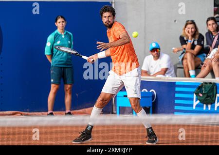 Parigi, Francia. 29 luglio 2024. PARIGI, FRANCIA - LUGLIO 29: Robin Haase dei Paesi Bassi gareggia nel primo turno doppio maschile durante la terza giornata di tennis - Giochi Olimpici Parigi 2024 al Roland Garros il 29 luglio 2024 a Parigi, Francia. (Foto di Andre Weening/Orange Pictures) credito: Orange Pics BV/Alamy Live News Foto Stock