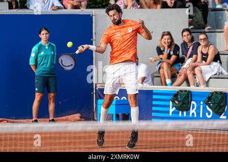 Parigi, Francia. 29 luglio 2024. PARIGI, FRANCIA - LUGLIO 29: Robin Haase dei Paesi Bassi gareggia nel primo turno doppio maschile durante la terza giornata di tennis - Giochi Olimpici Parigi 2024 al Roland Garros il 29 luglio 2024 a Parigi, Francia. (Foto di Andre Weening/Orange Pictures) credito: Orange Pics BV/Alamy Live News Foto Stock