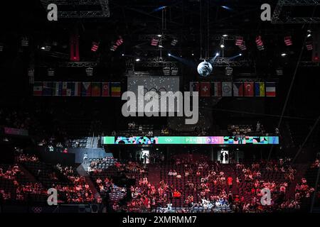 Parigi, Francia. 29 luglio 2024. Vista generale durante la ginnastica Artistica, FINALE MASCHILE e#39;S, Giochi Olimpici di Parigi 2024 il 29 luglio 2024 alla Bercy Arena di Parigi, Francia credito: Agenzia fotografica indipendente/Alamy Live News Foto Stock