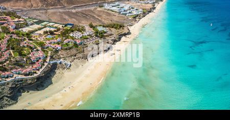 Vedute aeree di Butihondo e Jandia Beach, Fuerteventura, Isole Canarie, Spagna Foto Stock