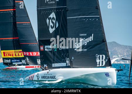 Vilanova i la Geltrú ospita la prima Regata preliminare della 37esima Coppa America dal 14 al 17 settembre 2023. Catalogna - Spagna. © Foto Stock