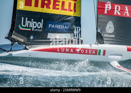 Vilanova i la Geltrú ospita la prima Regata preliminare della 37esima Coppa America dal 14 al 17 settembre 2023. Catalogna - Spagna. © Foto Stock