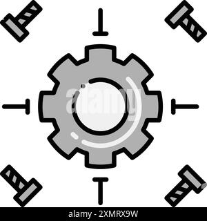 Rottami metallici Illustrazione Vettoriale