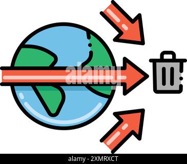 Economia lineare Illustrazione Vettoriale