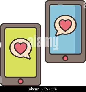 Incontri online Illustrazione Vettoriale